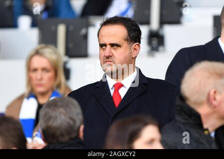 Huddersfield, UK. 21 December 2019. Nottingham Forest Chief Executive Officer, Ioannis Vrentzosduring the Sky Bet Championship match between Huddersfield Town and Nottingham Forest at the John Smith's Stadium, Huddersfield on Saturday 21st December 2019. (Credit: Jon Hobley | MI News) Photograph may only be used for newspaper and/or magazine editorial purposes, license required for commercial use Credit: MI News & Sport /Alamy Live News Stock Photo