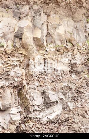 close up detail shot of volcanic rock formations on mount vesuvius Stock Photo