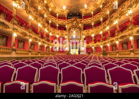 MUNICH GERMANY - December 30, 2016:  Inside famous Munich Residence theater, the former royal palace of the Bavarian monarchs of the House of Wittelsb Stock Photo