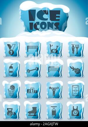 sport icon set Stock Vector