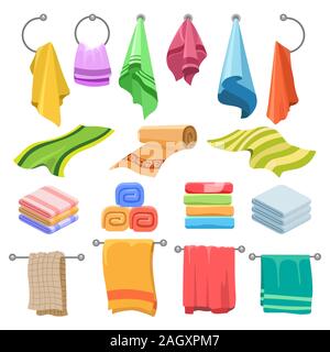 Cartoon towels set Stock Vector