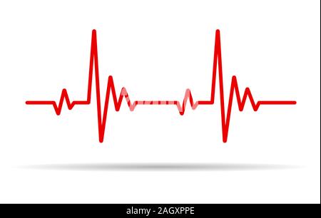 Heart pulse line Stock Vector