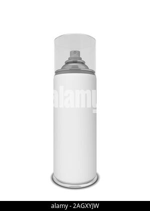 Blank aerosol package. 3d illustration isolated on white background ...