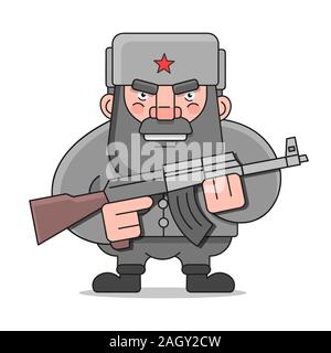 Russian Man Suitable For Greeting Card, Poster Or T-shirt Printing. Stock Vector