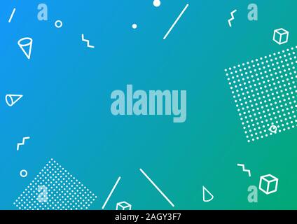 Flat style Abstract Geometric Design Template for Banner,  Ad, Placard and Billboard.Vector Illustration Stock Vector