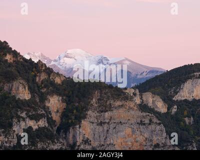 Sunset from the Anisclo Canyon Stock Photo