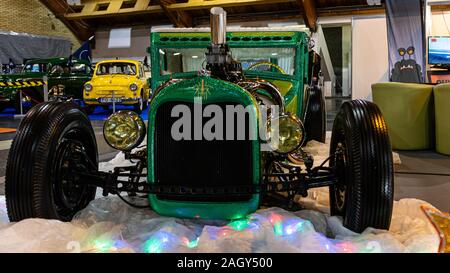Riga, Latvia - April 12, 2019: Exclusive tuning Hot Rod car Ford Stuart Little by Finnish company Heat Garage - image Stock Photo