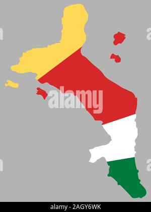 Seychelles Map flag Vector illustration Eps 10 Stock Vector