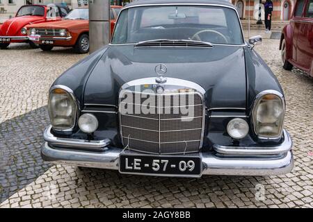 Faro, Portugal. A Mercedes Benz 220S parked  in Faro, Portugal Stock Photo