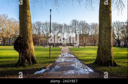 Equestrian Statue of King William III in Queen Square, Bristol, UK on 21 December 2019 Stock Photo