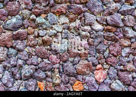 Stone wall texture, Santa Cruz Island-Port Ayora, Galapagos Island Stock Photo