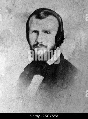 Horace Lawson Hunley (1823 – 1863) Confederate marine engineer during the American Civil War. He developed early hand-powered submarines, the most famous of which was posthumously named for him, CSS H. L. Hunley. Stock Photo
