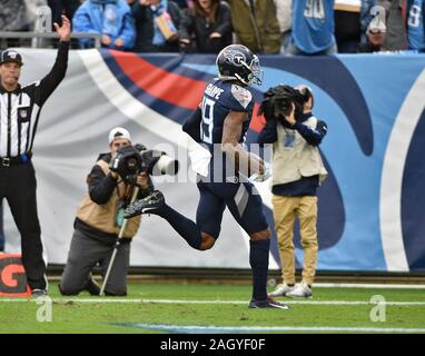 Tennessee Titans wide receiver Tajae Sharpe #19 during an NFL football game  between the Buffalo Bills and the Tennessee Titans, Sunday, Oct. 6, 2019 in  Nashville, Tenn. (Photo by Michael Zito/AP Images