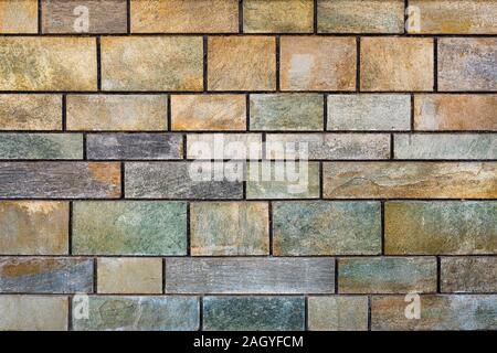Facing tile banner. Ornament background. Geometric background. Ancient geometric wall. Specific wall. Special background. Geometric wall groundwork with different forms. Pattern, Sample. Wallpaper Stock Photo