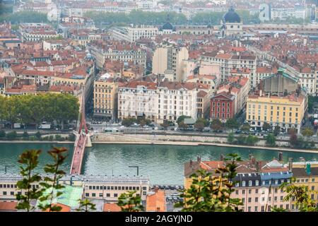 Lyon cityscape, Views of the Lyon city, France, travel Europe, october Stock Photo