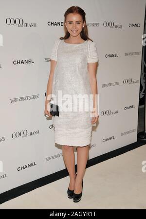 Lily Collins attends the Chanel: The Little Black Jacket Exhibition at the  Swiss Institute in New York City City, NY, USA on June 6, 2012. Photo by  Donna Ward/ABACAPRESS.COM Stock Photo 