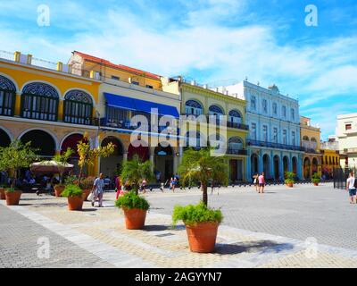 Plaza Vieja in the Old Town of Havana Stock Photo