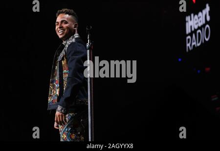 Sunrise, United States. 22nd Dec, 2019. Ozuna performs at the Y100 IHeartRadio Jingle Ball 2019 concert at the BB&T Center in Sunrise, Florida, on Sunday, December 22, 2019. Photo by Gary I Rothstein/UPI Credit: UPI/Alamy Live News Stock Photo