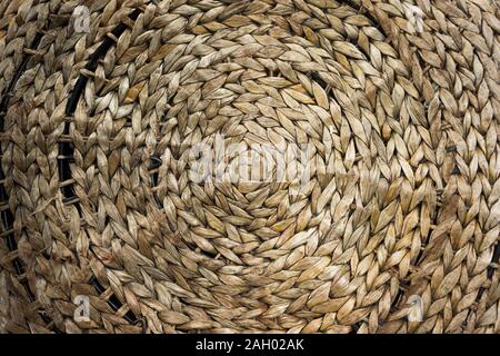 Striped woven rope braided texture background. Stock Photo
