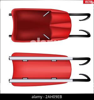Set of luge for one athlete. Stock Vector