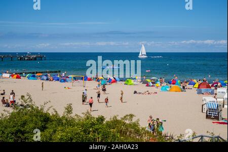 beach of the Baltic Seaside resort of Kühlungsborn, Mecklenburg-Vorpommern, Germany Stock Photo