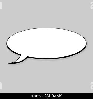 Speech bubble in comic book style. Blank message Stock Vector