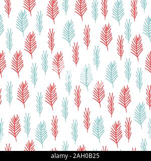 Abstract winter seamless pattern . Vector Illustration with branch Stock Vector