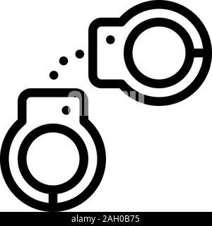 Police Arrest Irons Icon Outline Illustration Stock Vector