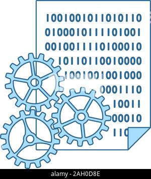 App Development Icon. Thin Line With Blue Fill Design. Vector Illustration. Stock Vector