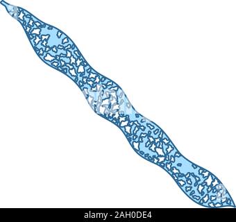 Beans Icon. Thin Line With Blue Fill Design. Vector Illustration. Stock Vector