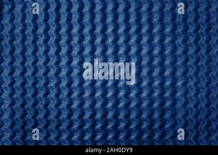 Texture of blue corrugated surface. Trendy blue background. Stock Photo