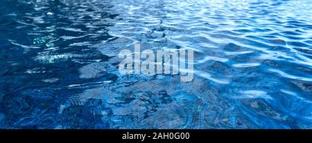 Blue ripped water banner Stock Photo
