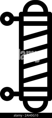 Barber Exterior Detail Icon Outline Illustration Stock Vector