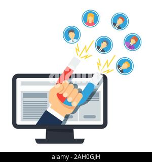 Customer retention concept. Marketing strategy of the company, Stock Vector