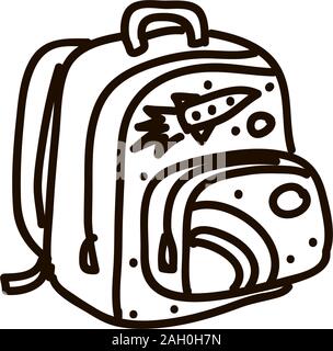 red backpack isolated on white background. flat style trendy modern vector illustration Stock Vector