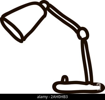 Desk lamp - flat cartoon ink pen Icon vector illustration Vector illustration for web logo Stock Vector