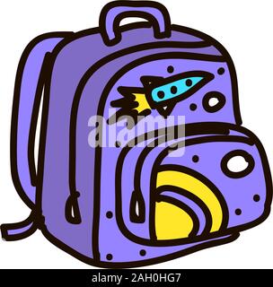 red backpack isolated on white background. flat style trendy modern vector illustration Stock Vector