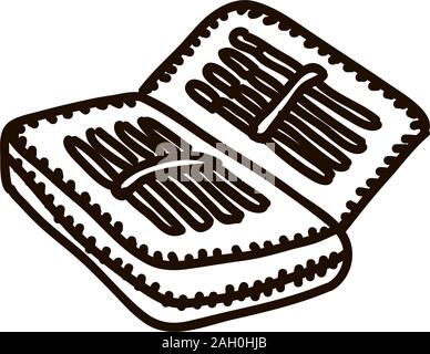 Pencil Case flat style cartoon ink pen Icon vector illustration Vector illustration for Stock Vector