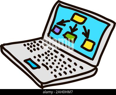 Laptop Icon illustration vector illustration flat Vector illustration for Stock Vector