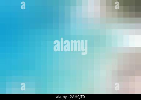 Pixel summer background. Pixelated backdrop. Blue pixels texture. Stock Photo