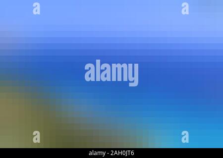 Pixel summer background. Pixelated backdrop. Blue pixels texture. Stock Photo