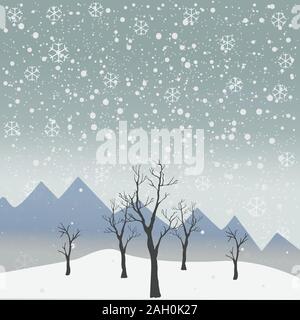 Cute Subtle Winter Background. Vector Illustration Stock Vector