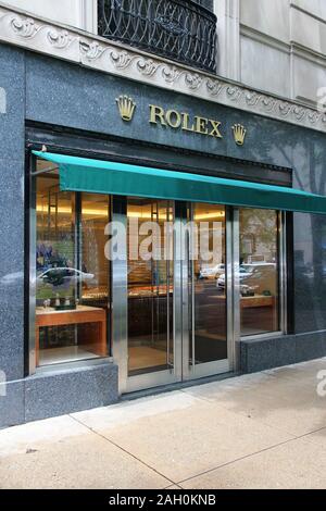 CHICAGO USA JUNE 26 2013 Rolex watch store at Magnificent