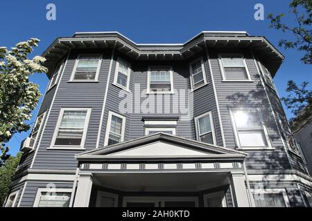 CAMBRIDGE, UNITED STATES - JUNE 9, 2013: House in Cambridge, Massachusetts near Boston, USA. Home ownership rate in the USA is approximately 64 percen Stock Photo