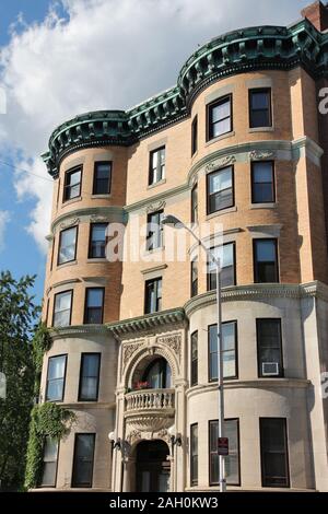 CAMBRIDGE, UNITED STATES - JUNE 9, 2013: House in Cambridge, Massachusetts near Boston, USA. Home ownership rate in the USA is approximately 64 percen Stock Photo