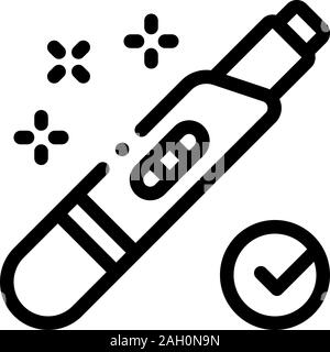 Positive Pregnancy Test Icon Outline Illustration Stock Vector