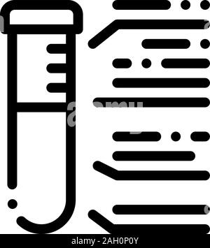 Laboratory Flask Icon Outline Illustration Stock Vector