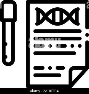 Result Test List Flask Icon Outline Illustration Stock Vector