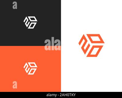 Combination number, stylish vector emblem for design Stock Vector