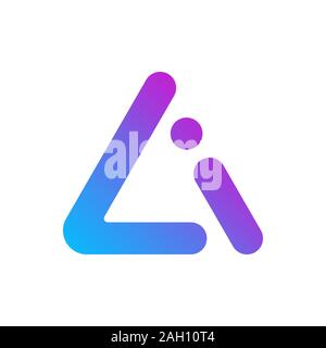 Professional minimal letter AI logo design. Vector Illustration. EPS 10 Stock Vector